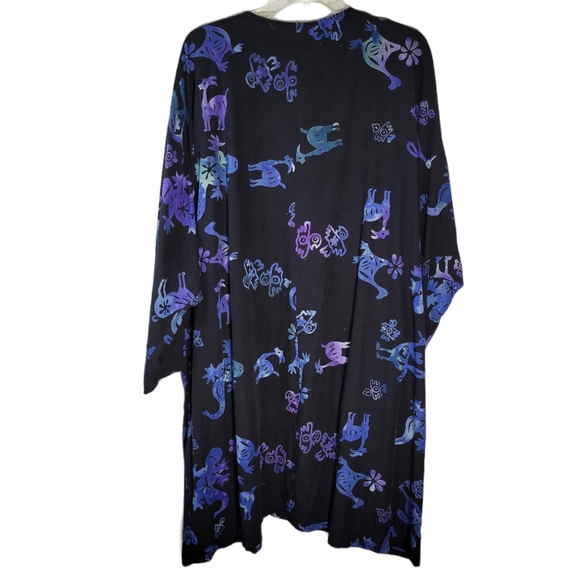 Curious Designs black and blue batik kimono - Picture 5 of 9